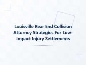 Strategies for Low-Impact Rear End Collision Settlements